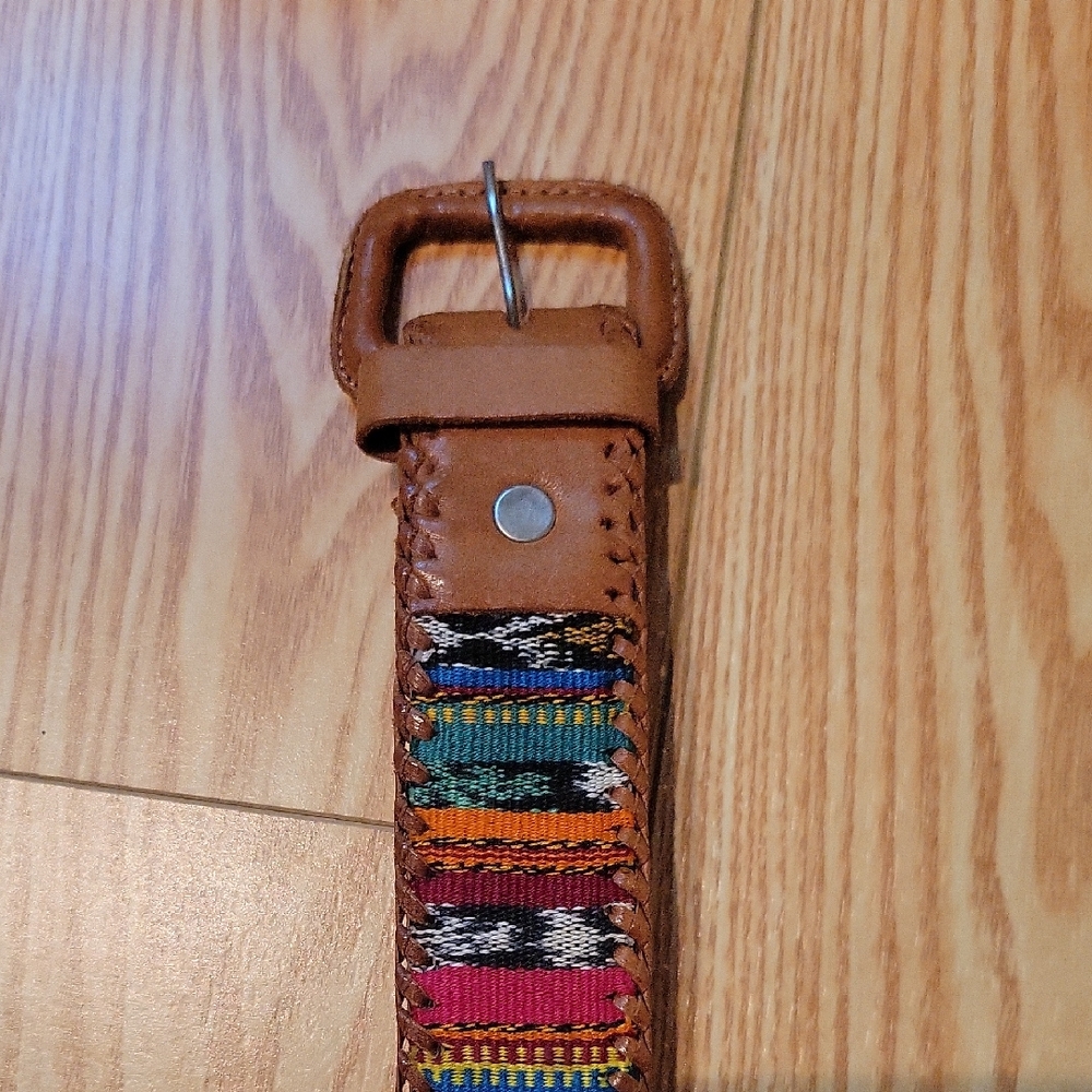 Colorful Woven Leather Belt